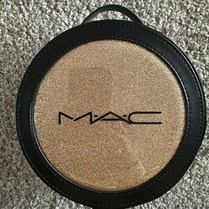 MAC Cosmetics Gold Glitter Round Cosmetic Case